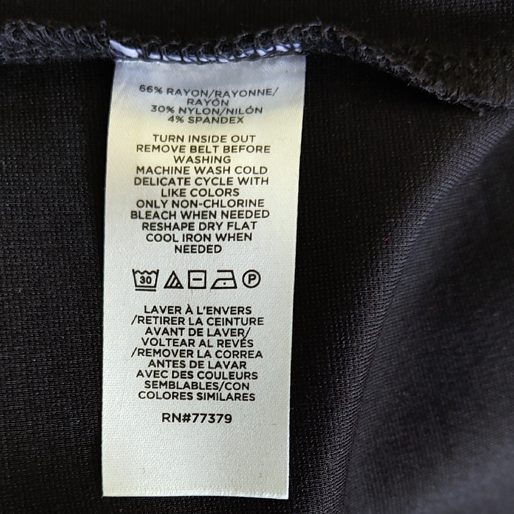 Elegant Black Belted Shirt Dress - Picture 7 of 9